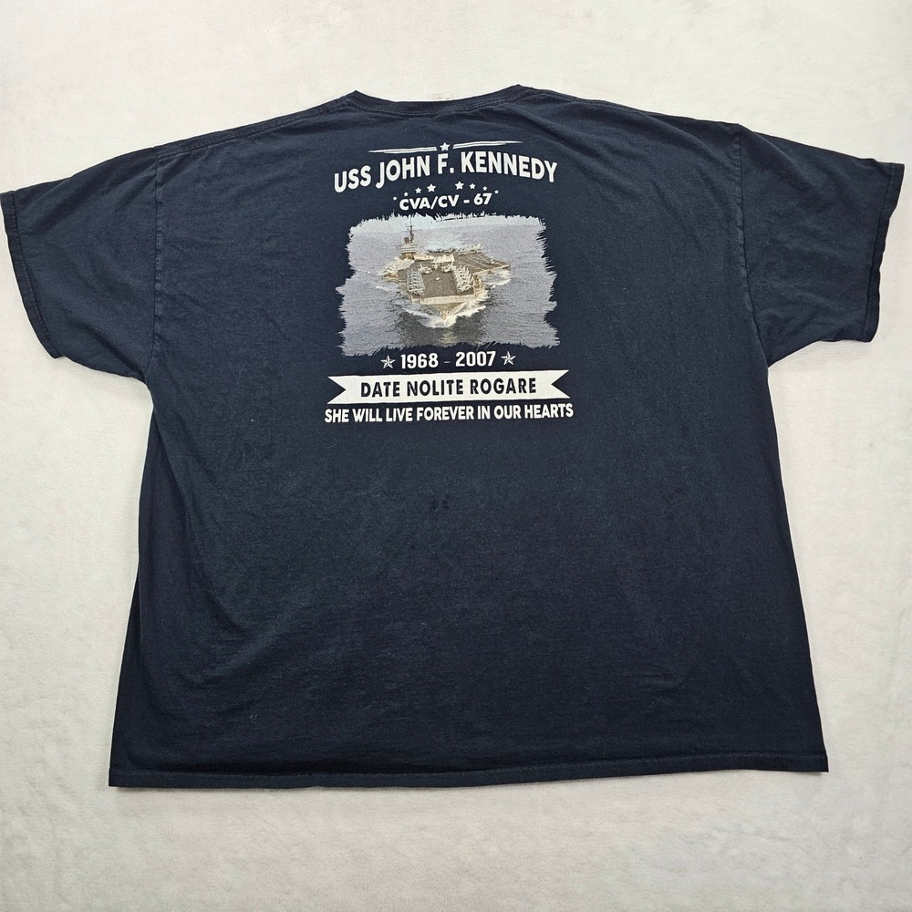 Vintage USS John F Kennedy CVA/CV-67 Navy T-Shirt 4XL 1968-2007 Graphic FOTL